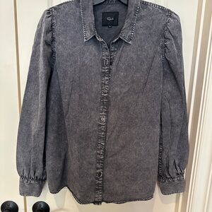 Rails Black Washed Button-Up Shirt